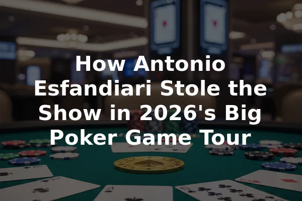 How Antonio Esfandiari Stole the Show in 2026's Big Poker Game Tour