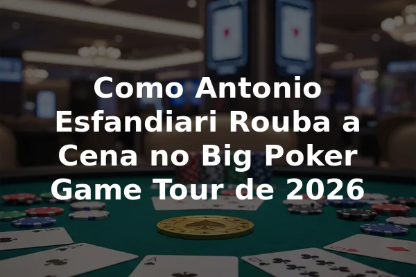 Como Antonio Esfandiari Rouba a Cena no Big Poker Game Tour de 2026