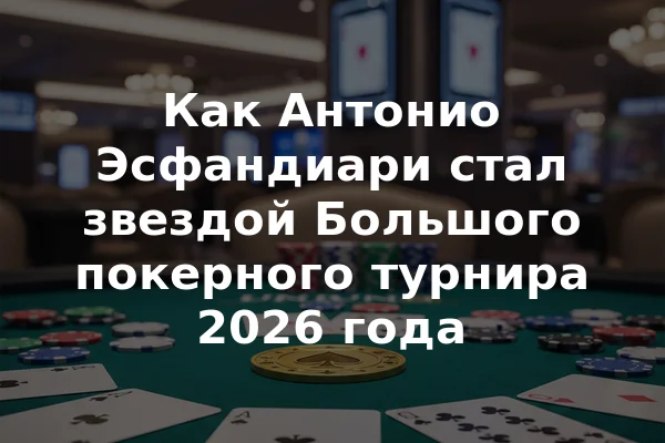Как Антонио Эсфандиари стал звездой Большого покерного турнира 2026 года