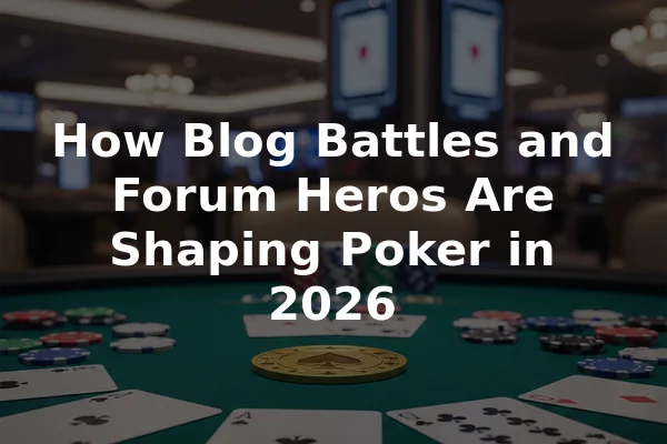 How Blog Battles and Forum Heros Are Shaping Poker in 2026