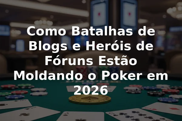 Como Batalhas de Blogs e Heróis de Fóruns Estão Moldando o Poker em 2026