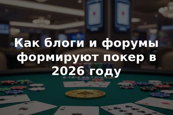 Как блоги и форумы формируют покер в 2026 году