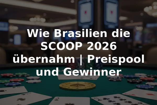 Wie Brasilien die SCOOP 2026 übernahm | Preispool und Gewinner