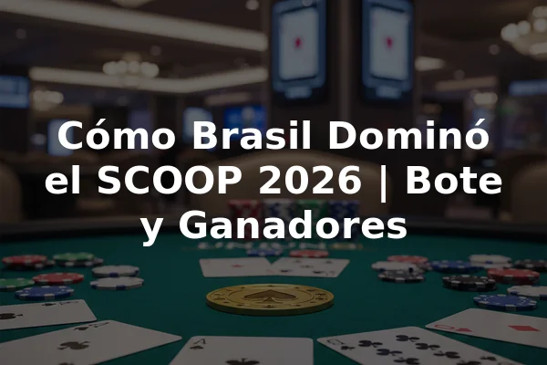 Cómo Brasil Dominó el SCOOP 2026 | Bote y Ganadores