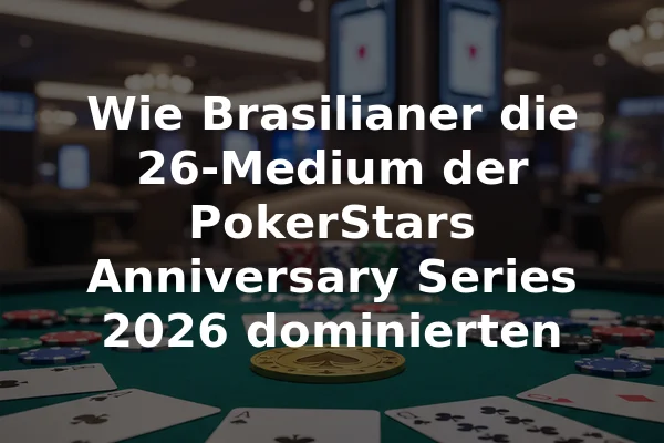 Wie Brasilianer die 26-Medium der PokerStars Anniversary Series 2026 dominierten