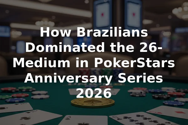 How Brazilians Dominated the 26-Medium in PokerStars Anniversary Series 2026