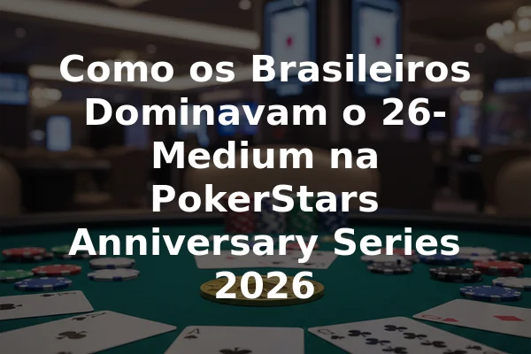 Como os Brasileiros Dominavam o 26-Medium na PokerStars Anniversary Series 2026
