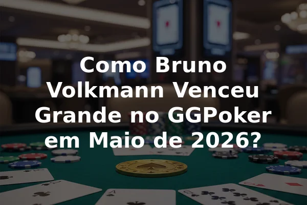 Como Bruno Volkmann Venceu Grande no GGPoker em Maio de 2026?