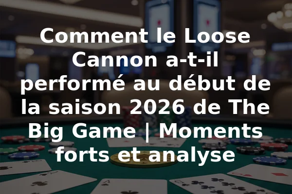 Comment le Loose Cannon a-t-il performé au début de la saison 2026 de The Big Game | Moments forts et analyse