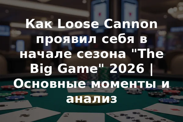 Как Loose Cannon проявил себя в начале сезона "The Big Game" 2026 | Основные моменты и анализ