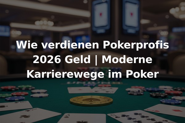 Wie verdienen Pokerprofis 2026 Geld | Moderne Karrierewege im Poker