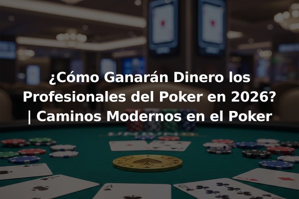 ¿Cómo Ganarán Dinero los Profesionales del Poker en 2026? | Caminos Modernos en el Poker