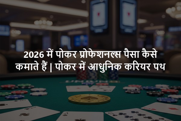 2026 में पोकर प्रोफेशनल्स पैसा कैसे कमाते हैं | पोकर में आधुनिक करियर पथ