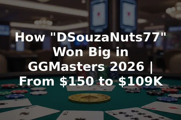 How "DSouzaNuts77" Won Big in GGMasters 2026 | From $150 to $109K
