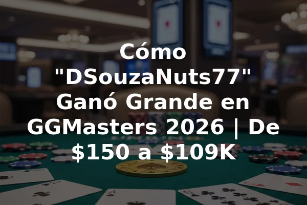 Cómo "DSouzaNuts77" Ganó Grande en GGMasters 2026 | De $150 a $109K