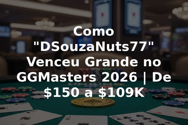 Como "DSouzaNuts77" Venceu Grande no GGMasters 2026 | De $150 a $109K