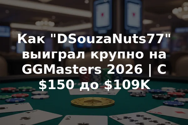 Как "DSouzaNuts77" выиграл крупно на GGMasters 2026 | С $150 до $109K