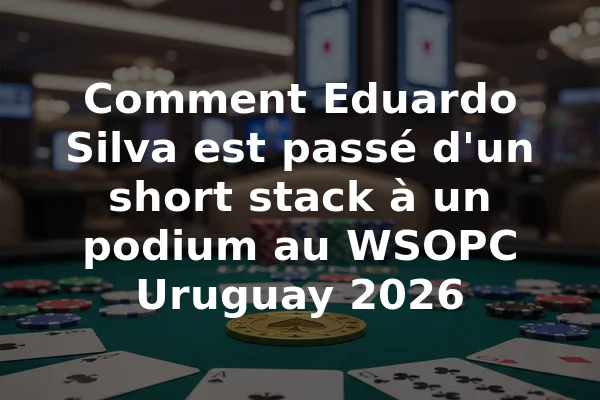 Comment Eduardo Silva est passé d'un short stack à un podium au WSOPC Uruguay 2026