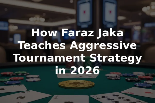 How Faraz Jaka Teaches Aggressive Tournament Strategy in 2026