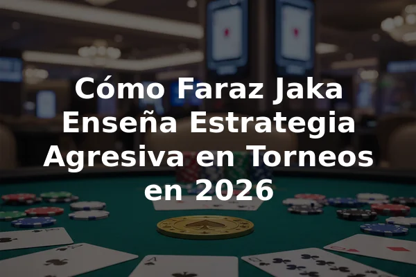 Cómo Faraz Jaka Enseña Estrategia Agresiva en Torneos en 2026