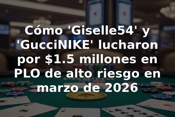 Cómo 'Giselle54' y 'GucciNIKE' lucharon por $1.5 millones en PLO de alto riesgo en marzo de 2026