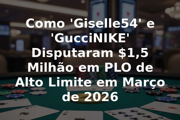 Como 'Giselle54' e 'GucciNIKE' Disputaram $1,5 Milhão em PLO de Alto Limite em Março de 2026