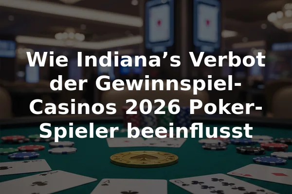 Wie Indiana’s Verbot der Gewinnspiel-Casinos 2026 Poker-Spieler beeinflusst