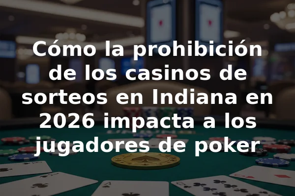 Cómo la prohibición de los casinos de sorteos en Indiana en 2026 impacta a los jugadores de poker