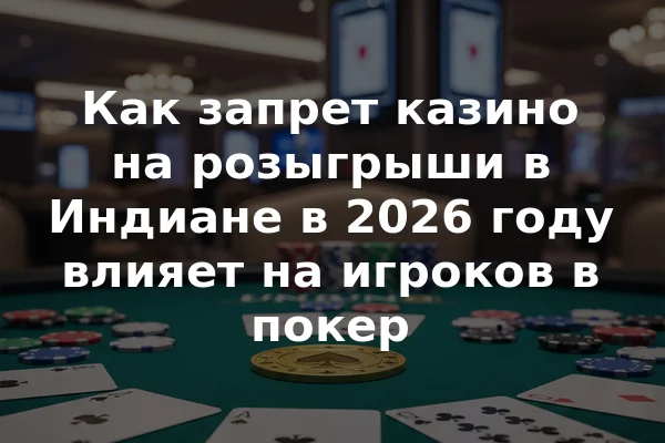 Как запрет казино на розыгрыши в Индиане в 2026 году влияет на игроков в покер