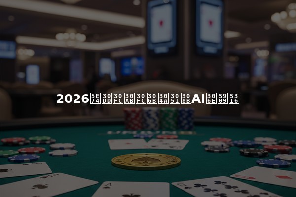 2026年ポーカーにおけるAIの変化