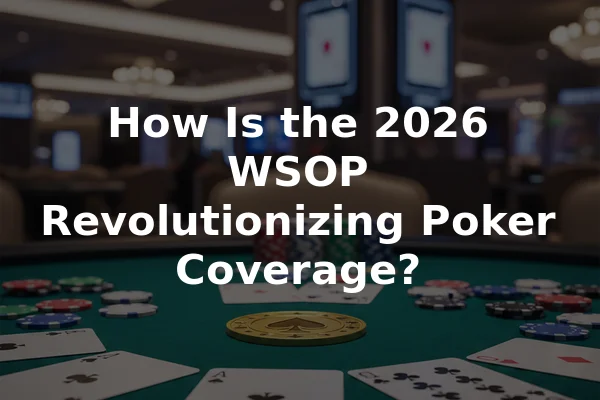 How Is the 2026 WSOP Revolutionizing Poker Coverage?