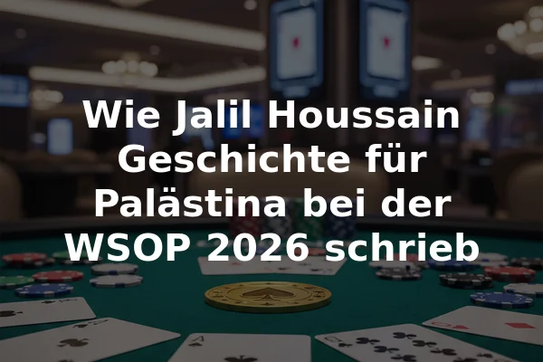 Wie Jalil Houssain Geschichte für Palästina bei der WSOP 2026 schrieb