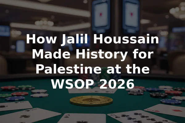 How Jalil Houssain Made History for Palestine at the WSOP 2026