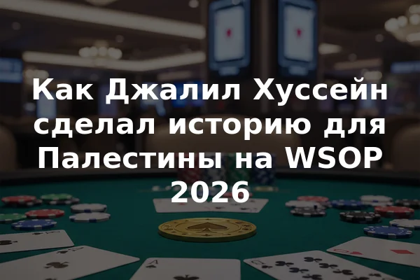 Как Джалил Хуссейн сделал историю для Палестины на WSOP 2026