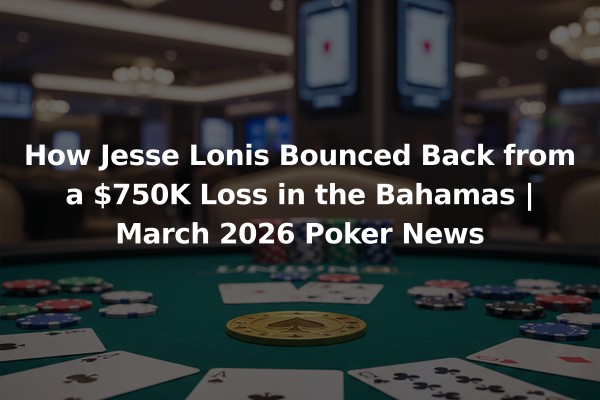 How Jesse Lonis Bounced Back from a $750K Loss in the Bahamas | March 2026 Poker News