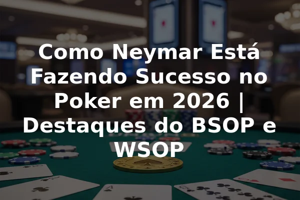 Como Neymar Está Fazendo Sucesso no Poker em 2026 | Destaques do BSOP e WSOP