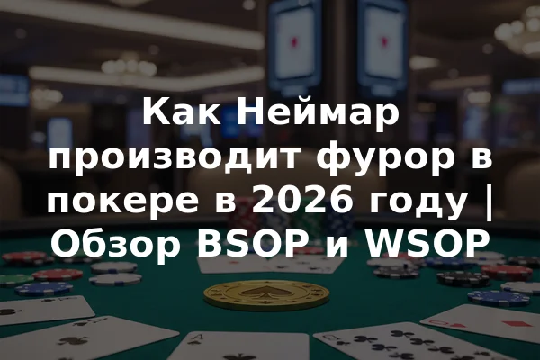 Как Неймар производит фурор в покере в 2026 году | Обзор BSOP и WSOP