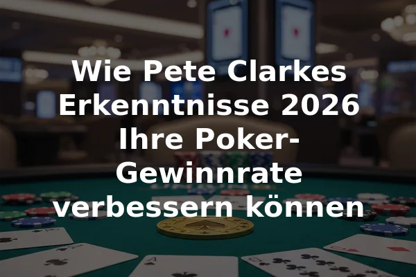 Wie Pete Clarkes Erkenntnisse 2026 Ihre Poker-Gewinnrate verbessern können