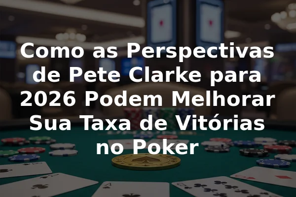 Como as Perspectivas de Pete Clarke para 2026 Podem Melhorar Sua Taxa de Vitórias no Poker