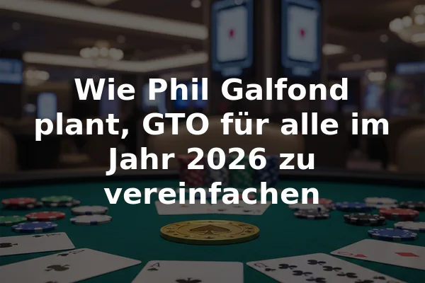 Wie Phil Galfond plant, GTO für alle im Jahr 2026 zu vereinfachen