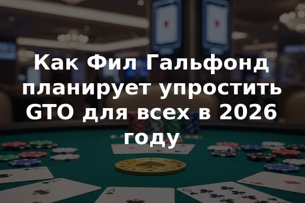 Как Фил Гальфонд планирует упростить GTO для всех в 2026 году