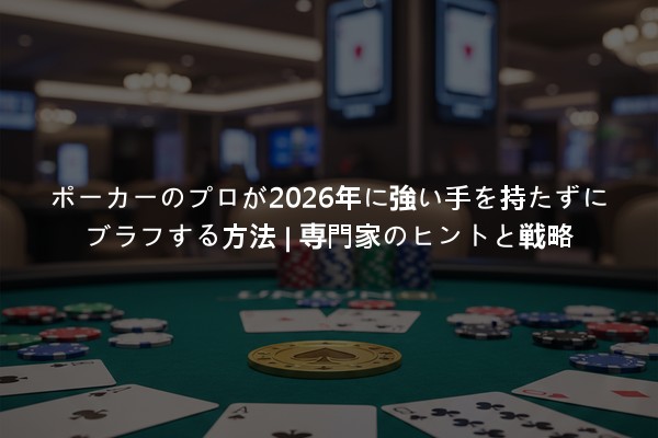ポーカーのプロが2026年に強い手を持たずにブラフする方法 | 専門家のヒントと戦略