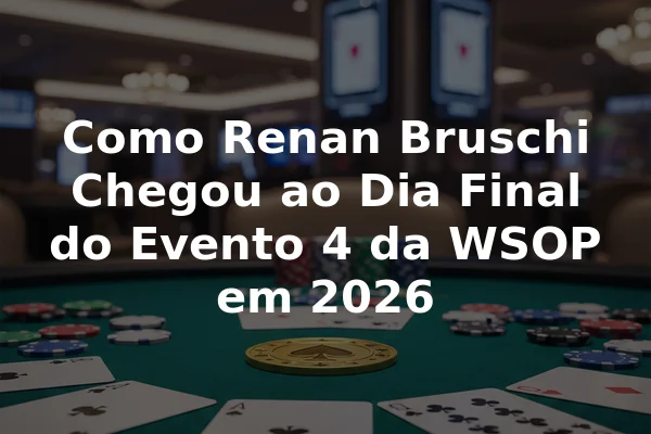 Como Renan Bruschi Chegou ao Dia Final do Evento 4 da WSOP em 2026