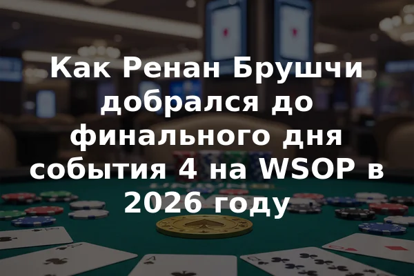 Как Ренан Брушчи добрался до финального дня события 4 на WSOP в 2026 году