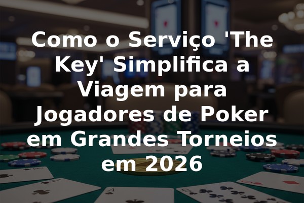 Como o Serviço 'The Key' Simplifica a Viagem para Jogadores de Poker em Grandes Torneios em 2026