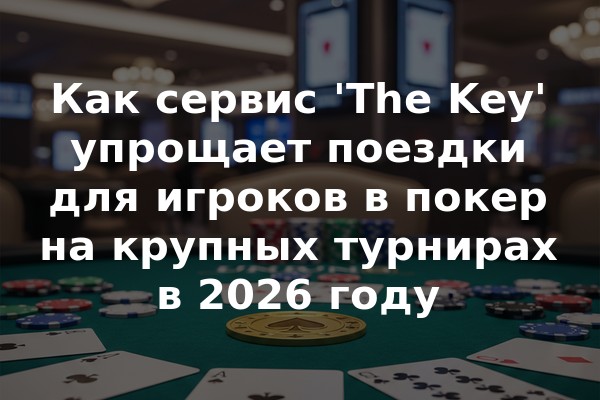 Как сервис 'The Key' упрощает поездки для игроков в покер на крупных турнирах в 2026 году