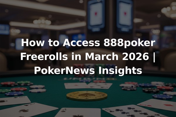 How to Access 888poker Freerolls in March 2026 | PokerNews Insights