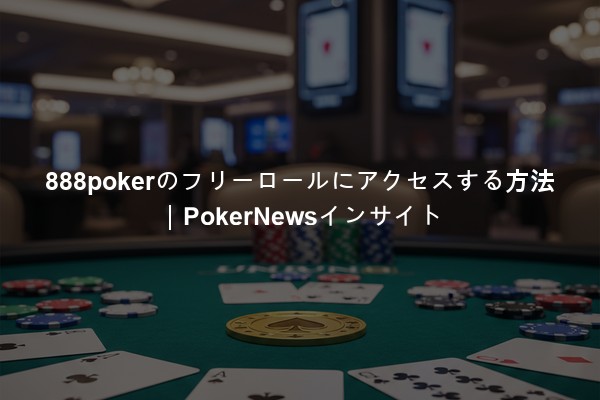 888pokerのフリーロールにアクセスする方法｜PokerNewsインサイト