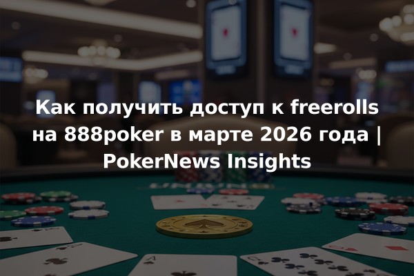 Как получить доступ к freerolls на 888poker в марте 2026 года | PokerNews Insights