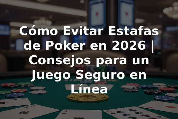 Cómo Evitar Estafas de Poker en 2026 | Consejos para un Juego Seguro en Línea